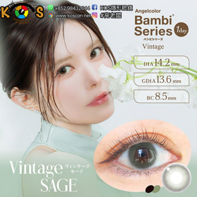 AngelColor Vintage 1day Sage エンジェルカラーバンビヴィンテージワンデー ヴィンテージセージ